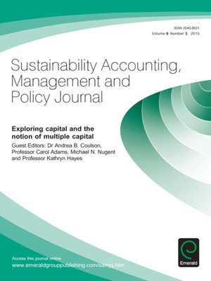 cover image of Sustainability Accounting, Management and Policy Journal, Volume 6, Number 3